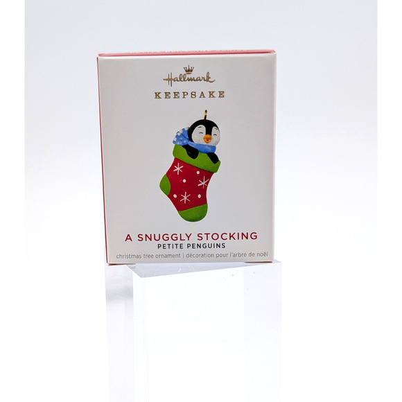 4 Hallmark Keepsake Petite Penguin Christmas Tree Ornament Snuggly Stocking - Picture 3 of 12